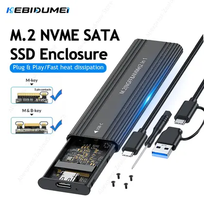 Caja Externa para Disco SSD M.2 NVMe USB-C