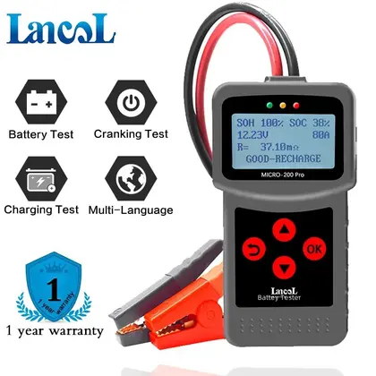 Lancol Micro 200Pro 12V Car Battery Tester 40-3000 CCA Capacity Analyzer