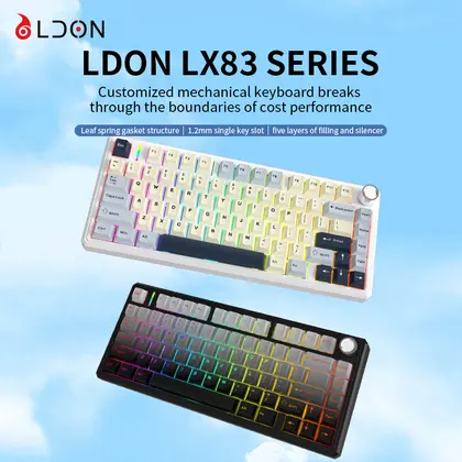 LDON LX83 Wireless Mechanical Gaming Keyboard 75% 80% Tri-Mode Gasket Hot