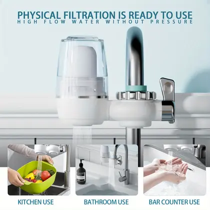Purificador de agua para grifo con interruptor manual con filtro de cerámica de 0,1 micrones fácil