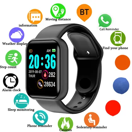 Men Smart Watches Color Screen Bluetooth Woman Fitness Sport Bracelet Healt