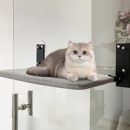 Metal Cat Hammock Bed Window Sill Suctio