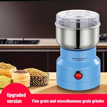 Mini Electric Coffee Grinder Food Grade Stainless Steel 4 Blade One Touch