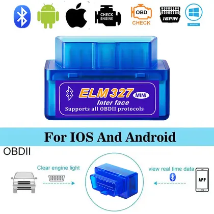 Mini ELM327 V2.1 OBD2 Scanner Code Reader Bluetooth Car Diagnostic Tool For