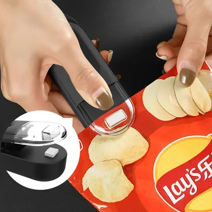 Mini Vacuum Sealer, Heat Sealer And Cutter, Two-in-one Portable Heat Vacuum
