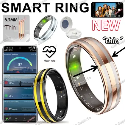 New 6.3mm Thin Smart Ring Health Monitor Smartring Outdoor Waterproof Ring
