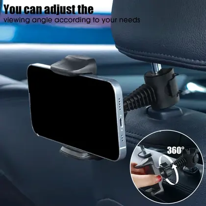 New Universal Car Back Seat Headrest Support Bracket Adjustable 360 Degree