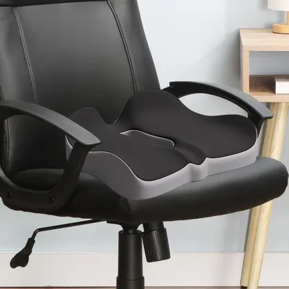 Office Chair Cushion Orthopedic Memory Foam Seat Pad Ergonomic Non Slip Bre