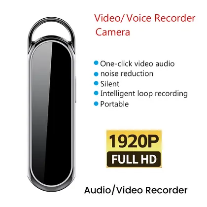 One-Click Digital Voice Recorder Camera 4-256GB Activated Dictaphone 1080P