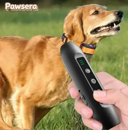 Pawsera Repelente de perros con ultrasonido de mano, dispositivo de entrenamiento antiladridos para perros