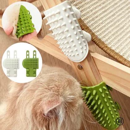 Peine de masaje para depilación de Gato, cepillo para rascar y frotar, gatito Groo