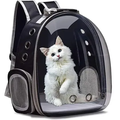 Mochila Cápsula Transparente para Mascotas