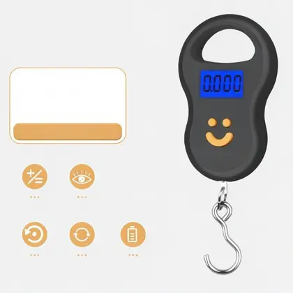 Portable Digital Scale 50kg Heavy Weight Hook For Fishing Gear Travel Luggage