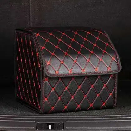 Portable Foldable Car Trunk Organizer Box Capacity PU Leather Storage Colla