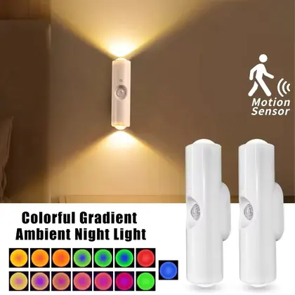 RGB Wireless Wall Lamp LED Night Light Rechargeable Magnetic Sunset Lamp