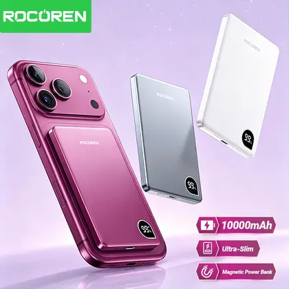 Rocoren 10000mAh Magnetic PowerBank Fast Charging 5000mAh Power Bank Portab