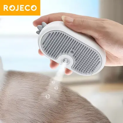 ROJECO Pet Steam Comb Cat Electric Spray Brushes for Dog Hair Removal Combs