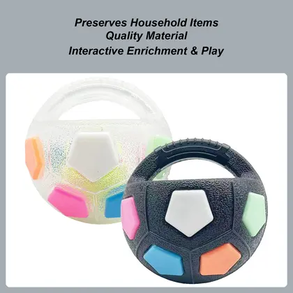 Pelota resistente de goma para perros, juguetes interactivos redondos y chirriantes, pelota para masticar perros