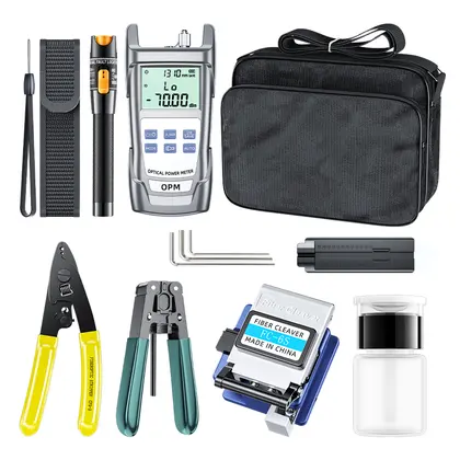 Kit de herramientas de fibra óptica SAIVXIAN FTTH con medidor de potencia de Fibra Óptica y
