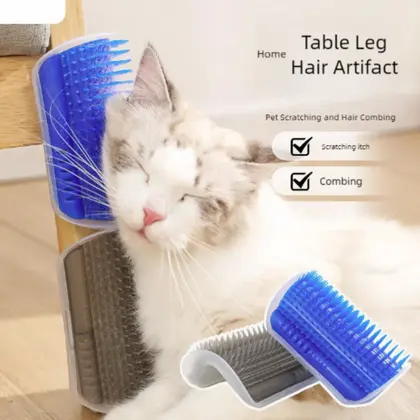 Herramienta de masaje para gatos autolimpiante, cepillo para frotar esquinas de pared, depilación de mascotas