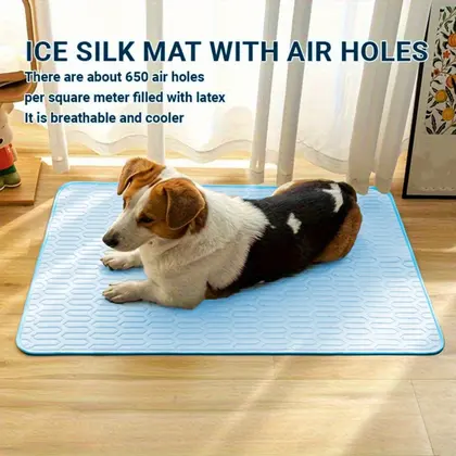 Almohadilla para mascotas autorefrigerante, estera de verano para perros, estera para perros, almohadilla de seda de hielo, Brea lavable