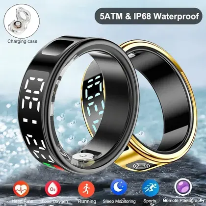 Smart Ring For Men Women Multifunctional Health Tracker Heart Rate Blood