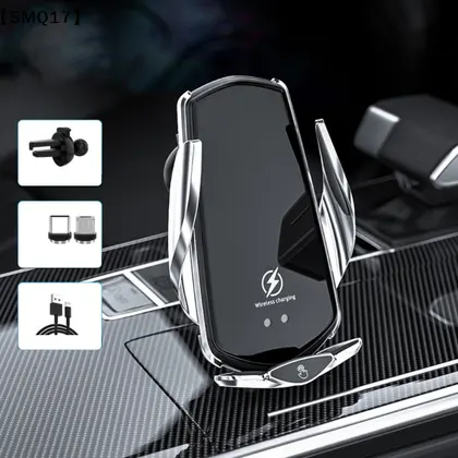 Smart Sensor Car Phone Wireless Charger 15W Fast Charging Auto-Clamping Car