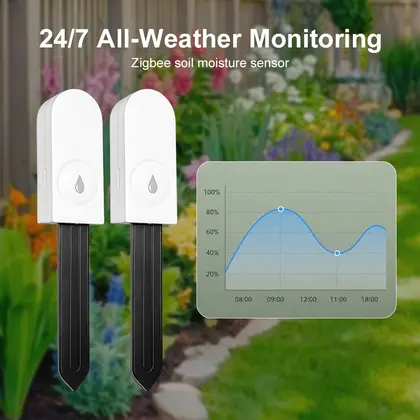 El monitor inteligente de plantas Zigbee funciona con la humedad del suelo y la aplicación Tuya