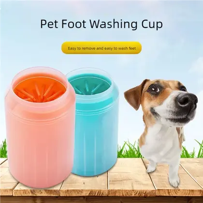 Vaso de silicona para limpiar patas