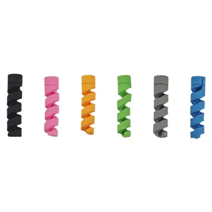 Soft Silicone Spiral Cable Protector Flexible Wire Saver Anti Break Data