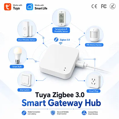 Tuya Zigbee Gateway For Smart Home Wireless Hub Bridge APP Remote Control