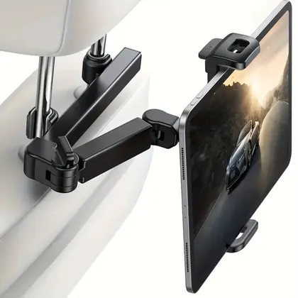 Universal Car Headrest Tablet Mount for IPads, and Cell Phones - Hands-Free
