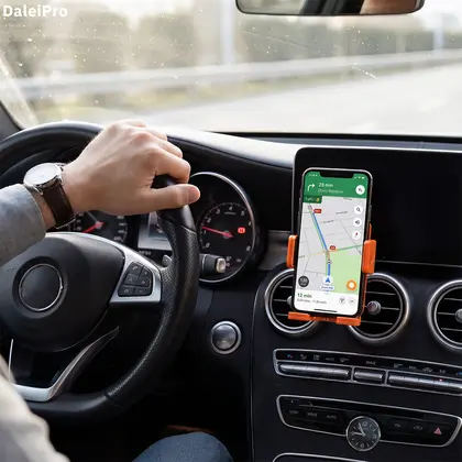 Universal Car Phone Holder with Smart Sensor Auto-Clamp One-Touch Unlock