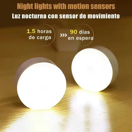 USB Rechargeable LED Night Light with Switch, Motion Sensor Magnetic Wirele