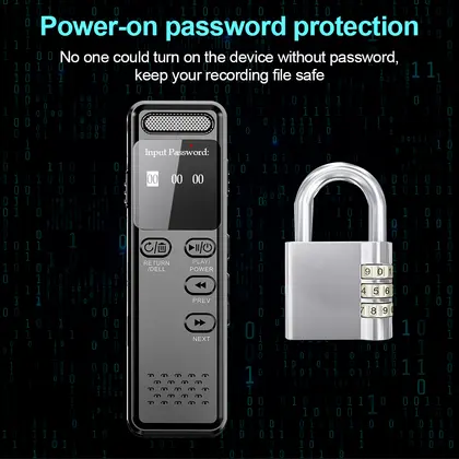V75 Voice Recording with Noise Reduction Digital Voice Activated Recording