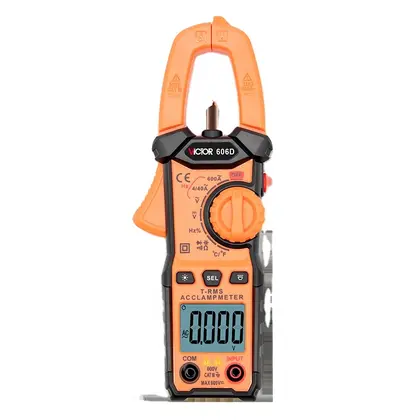 VICTOR 606D 3999 Counts LCD Display True RMS Smart Digital Clamp Multimeter